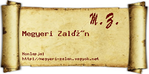 Megyeri Zalán névjegykártya