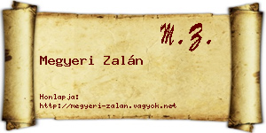 Megyeri Zalán névjegykártya